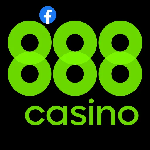 Imagem promovendo a página oficial da 888casino no Facebook
